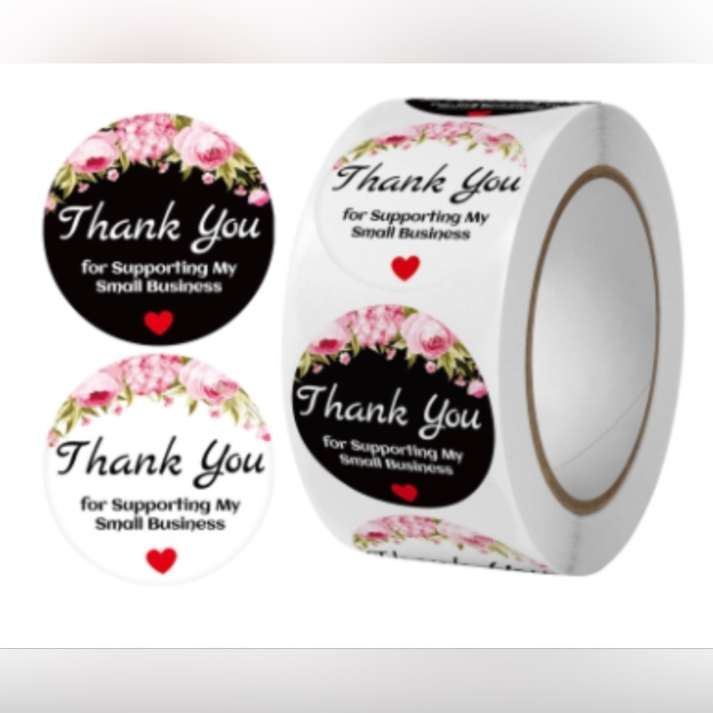 500 Pcs/Roll Thank You For Supporting My Small Business 1 Inch Gift Stickers..​​ - Picture 2 of 2
